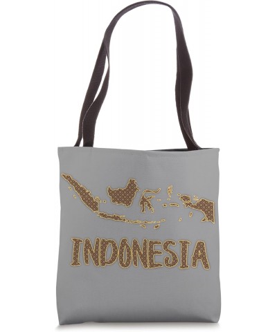 Indonesia Map filled with Traditional Indonesian Batik Tote Bag $11.25 Totes