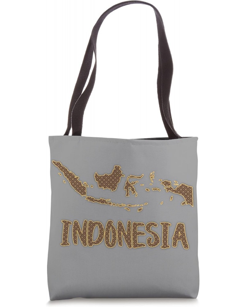 Indonesia Map filled with Traditional Indonesian Batik Tote Bag $11.25 Totes