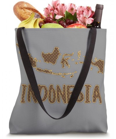 Indonesia Map filled with Traditional Indonesian Batik Tote Bag $11.25 Totes