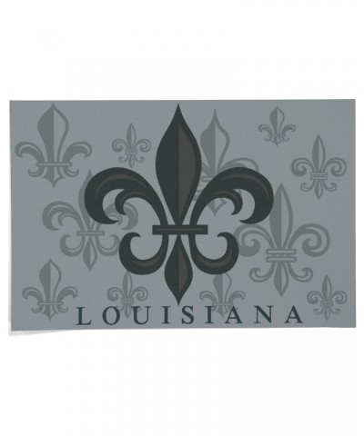 24x36 Inch Giclee Print, Louisiana, Fleur de Lis, Pattern, Gray $29.49 Totes