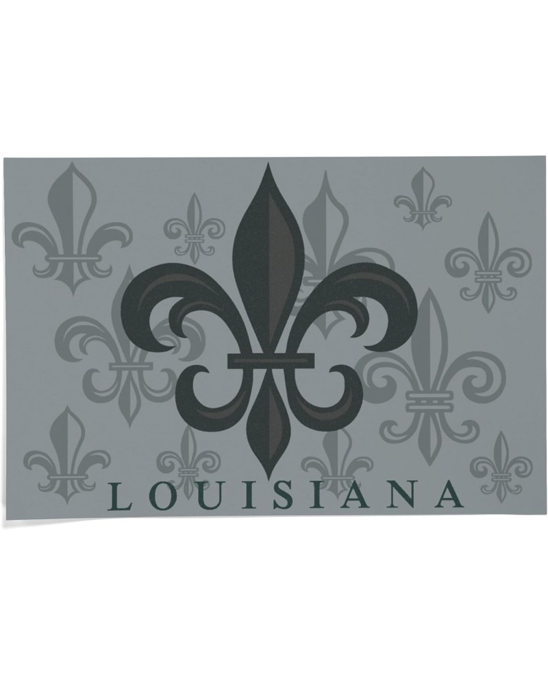 24x36 Inch Giclee Print, Louisiana, Fleur de Lis, Pattern, Gray $29.49 Totes