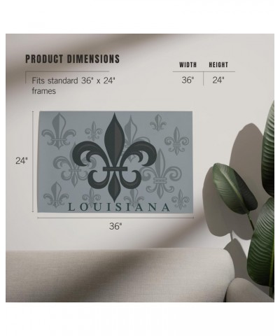 24x36 Inch Giclee Print, Louisiana, Fleur de Lis, Pattern, Gray $29.49 Totes