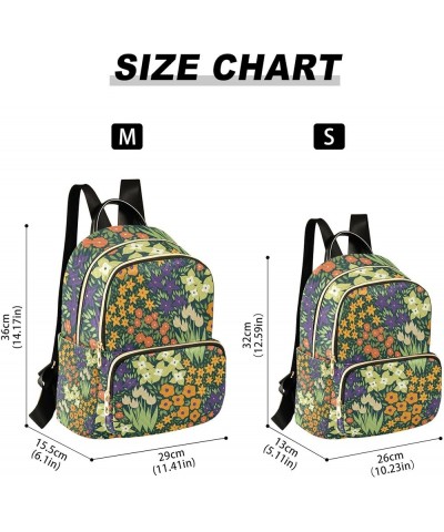 Floral Flowers Backpack Purse for Women Anti Theft Backpack Small Travel Backpack Shoulder Bags Small(11.41'' x 6.1'' x 14.17...