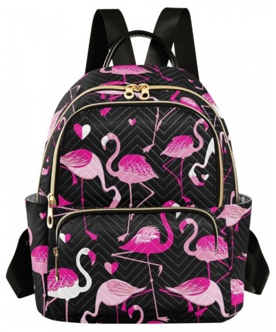 Pink Flamingos Backpack Purse for Women Fashion Small Mini Backpack Daypacks Purse with Zipper Weekend Bag,M Medium $19.94 Ba...