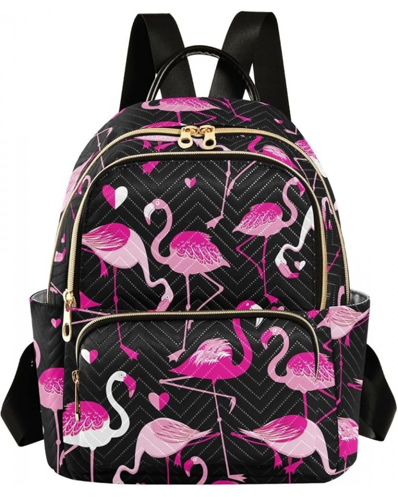 Pink Flamingos Backpack Purse for Women Fashion Small Mini Backpack Daypacks Purse with Zipper Weekend Bag,M Medium $19.94 Ba...