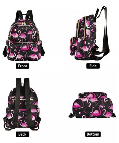 Pink Flamingos Backpack Purse for Women Fashion Small Mini Backpack Daypacks Purse with Zipper Weekend Bag,M Medium $19.94 Ba...