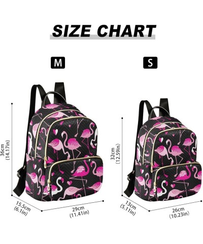 Pink Flamingos Backpack Purse for Women Fashion Small Mini Backpack Daypacks Purse with Zipper Weekend Bag,M Medium $19.94 Ba...