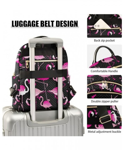 Pink Flamingos Backpack Purse for Women Fashion Small Mini Backpack Daypacks Purse with Zipper Weekend Bag,M Medium $19.94 Ba...