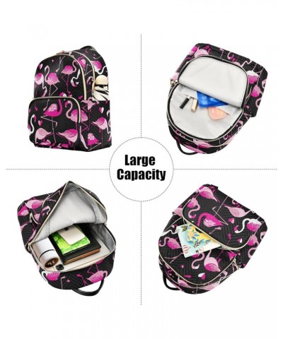 Pink Flamingos Backpack Purse for Women Fashion Small Mini Backpack Daypacks Purse with Zipper Weekend Bag,M Medium $19.94 Ba...