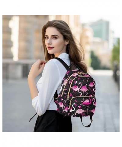 Pink Flamingos Backpack Purse for Women Fashion Small Mini Backpack Daypacks Purse with Zipper Weekend Bag,M Medium $19.94 Ba...