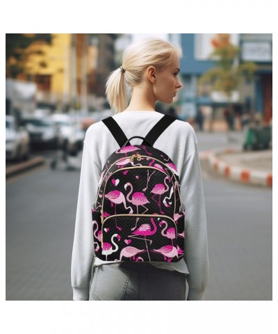 Pink Flamingos Backpack Purse for Women Fashion Small Mini Backpack Daypacks Purse with Zipper Weekend Bag,M Medium $19.94 Ba...