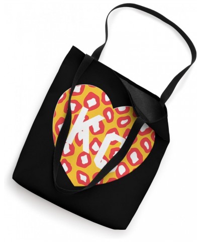 KC Heart Red/Yellow Animal Print Kansas City Hearts Kc Heart Tote Bag $11.72 Totes