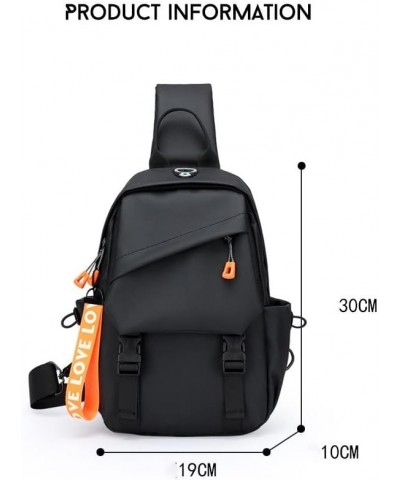 Men's Sling Bag Backpack Waterproof Anti Theft Crossbody Backpack Lightweight Bag (grey, B) B Black $34.21 Backpacks