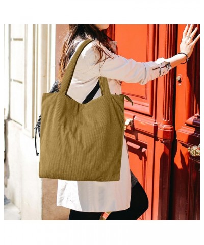 Women Tote Bags Grocery Shoulder Bag Corduroy Portable Tote Bag Large Women Casual Shoulder Bag Handbag Type 7 $10.49 Totes