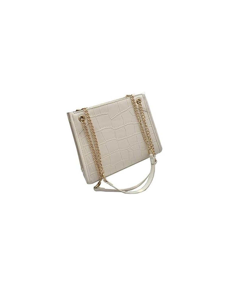 Large-capacity crocodile pattern chain bag | fashionable all-match female bag | shoulder messenger bag | Sling Bag White $24....