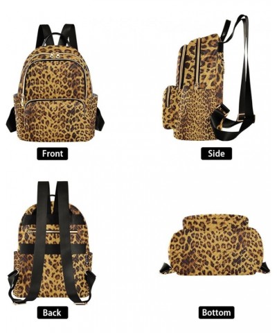 Women Backpack Leopard Wild Animal Print Anti-Theft Travel Backpack with Luggage Belt Durable Lightweight Handbag Lady Purse ...