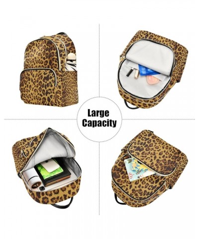 Women Backpack Leopard Wild Animal Print Anti-Theft Travel Backpack with Luggage Belt Durable Lightweight Handbag Lady Purse ...