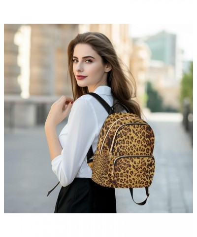 Women Backpack Leopard Wild Animal Print Anti-Theft Travel Backpack with Luggage Belt Durable Lightweight Handbag Lady Purse ...