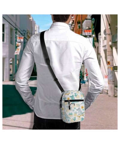 Large Canvas Messenger Bag Casual Shoulder Bag Travel Chest Bag Crossbody Bag Color567 $16.11 Crossbody Bags