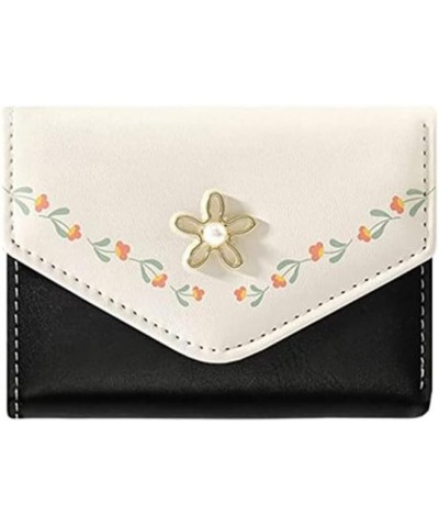 Cute Wallet, Leather Pocket Wallet Ladies Mini Purse with ID Window for Women Girls Black $8.39 Wallets