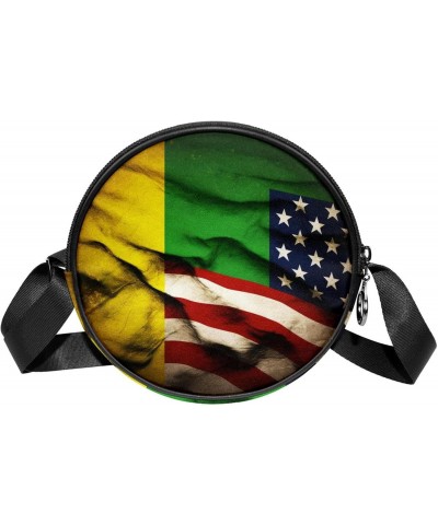 Crossbody Bags for Women,Crossbody Bag Men,Small Sling Bag,Flags of Usa and Jamaica,Crossbody Purse $10.77 Crossbody Bags