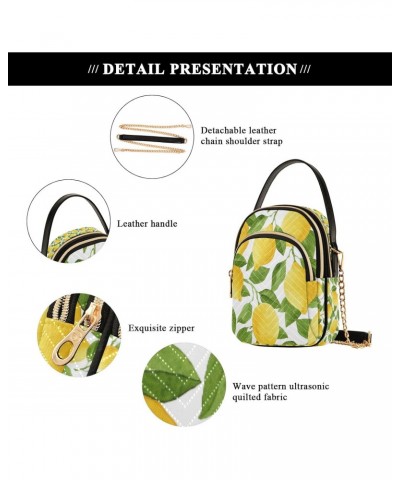 Lemon Yellow Tree Crossbody Handbags for Women Casual Leather Shoulder Phone Purse $10.66 Crossbody Bags