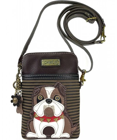 Chala Bulldog Cellphone Crossbody Handbag - Convertible Strap $26.70 Crossbody Bags