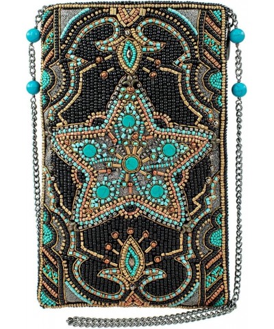 Lone Star Crossbody Clutch, Key Fob & Phone Bag Western Handbag Style, Black & Multi Color Options Lone Star Beaded Western C...