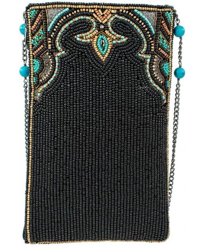 Lone Star Crossbody Clutch, Key Fob & Phone Bag Western Handbag Style, Black & Multi Color Options Lone Star Beaded Western C...