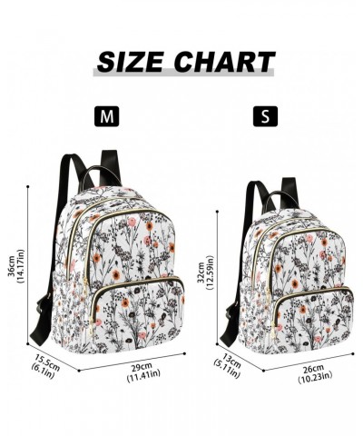 Meadow Floral Blooming Flowers Backpack for Women Purse Bag Travel Handbag Shoulder Bag $16.45 Backpacks