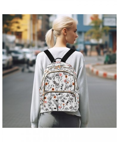 Meadow Floral Blooming Flowers Backpack for Women Purse Bag Travel Handbag Shoulder Bag $16.45 Backpacks