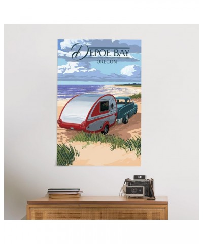 24x36 Inch Giclee Print, Depoe Bay, Oregon, Camper and Beach $28.99 Totes