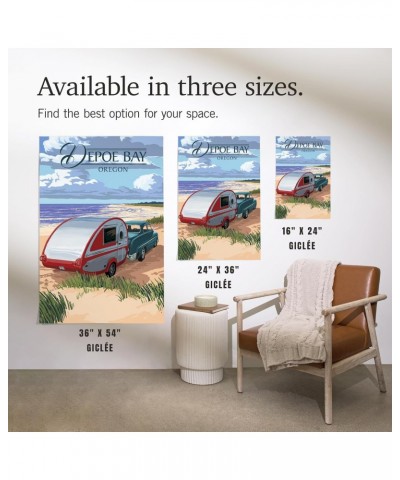 24x36 Inch Giclee Print, Depoe Bay, Oregon, Camper and Beach $28.99 Totes