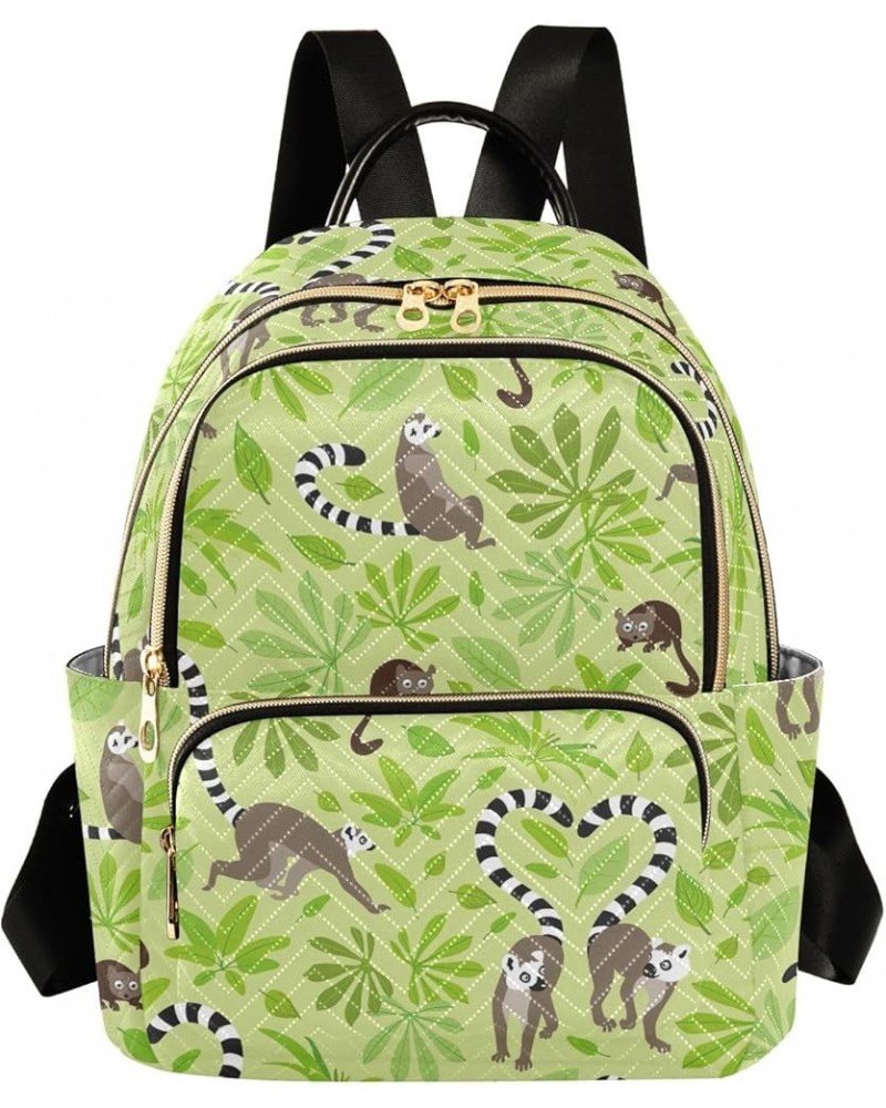 Mystery Fairy on Moon Backpack Purses for Women Quilted Travel Backpack Valentine Lemur Green Medium $17.54 Backpacks