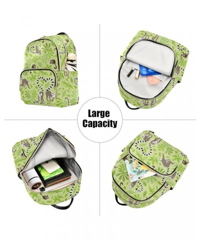 Mystery Fairy on Moon Backpack Purses for Women Quilted Travel Backpack Valentine Lemur Green Medium $17.54 Backpacks