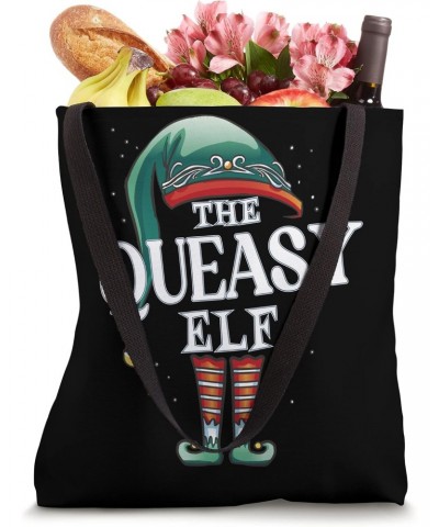 Queasy Elf Christmas Group Xmas Pajama Party Tote Bag $10.24 Totes