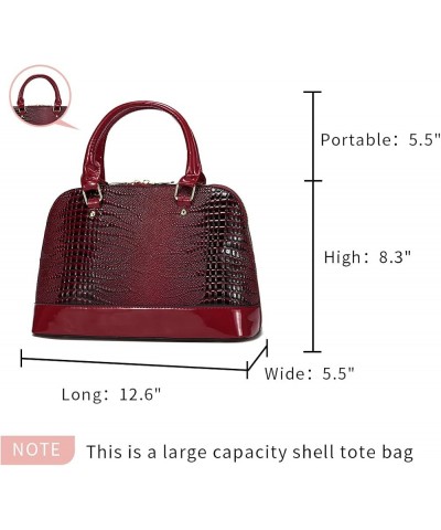 Purses for Women Fashion Handbag Ladies Satchel Bags PU Leather Top Handle Shoulder Tote Bags 2 Red $20.15 Totes