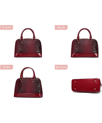 Purses for Women Fashion Handbag Ladies Satchel Bags PU Leather Top Handle Shoulder Tote Bags 2 Red $20.15 Totes