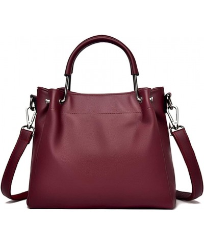 Women Purse and Handbag Soft Leather Shoulder Bag Ladies Work Top Handle Satchel Burgundy $26.38 Totes