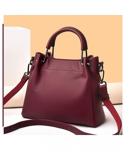 Women Purse and Handbag Soft Leather Shoulder Bag Ladies Work Top Handle Satchel Burgundy $26.38 Totes