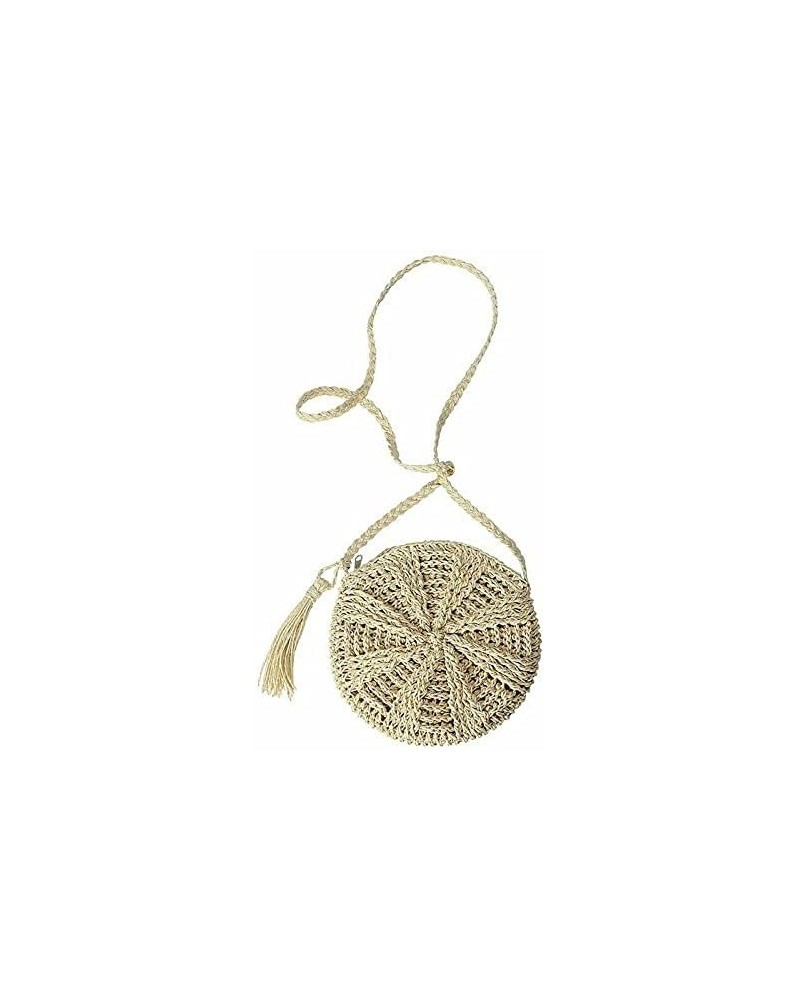 Summer Women Straw Crossbody Bag Bohemian Handbag Tassels Crochet Beach Handbag For Beach Travel Daily Bag Beige $10.43 Cross...