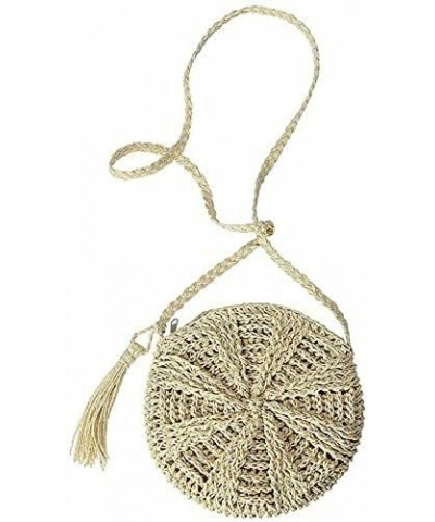 Summer Women Straw Crossbody Bag Bohemian Handbag Tassels Crochet Beach Handbag For Beach Travel Daily Bag Beige $10.43 Cross...