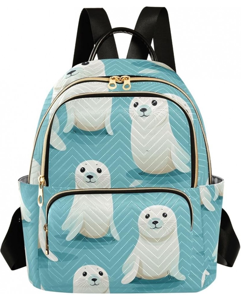 Mini Backpack Purse for Women, Sea Lion Travel Bag Casual Daypack Shoulder Bag Medium $16.00 Backpacks