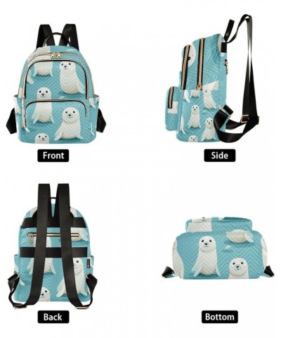 Mini Backpack Purse for Women, Sea Lion Travel Bag Casual Daypack Shoulder Bag Medium $16.00 Backpacks