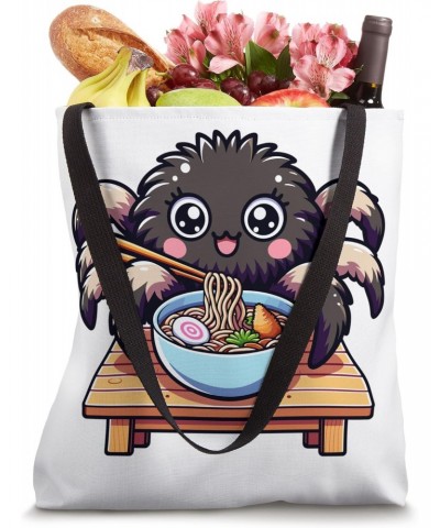 Cute Japanese Kawaii Chibi Tarantula Eating Ramen Tote Bag $9.90 Totes