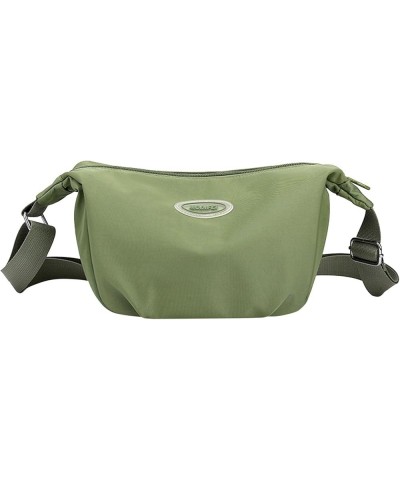 Woman Bags And Purses New Women One Shoulder Crossbody Bag Nylon Cloth Bag Women Bag Simple Solid Bag Women Leather Green $11...