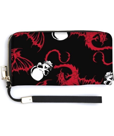 Long Clutch Wallet, Long Handbag with Wristlet Strap, PU Leather Zip Purse Multi 4 $15.29 Wristlets