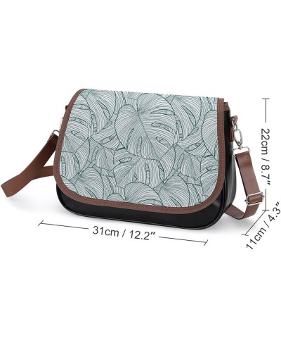 Printed Crossbody Bags Women City Leather Shoulder Bag Satchel Hobo Bags Trendy Battle Angel Brown Color3 $27.49 Hobo Bags