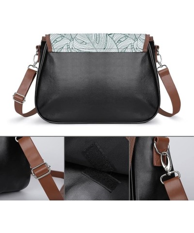 Printed Crossbody Bags Women City Leather Shoulder Bag Satchel Hobo Bags Trendy Battle Angel Brown Color3 $27.49 Hobo Bags