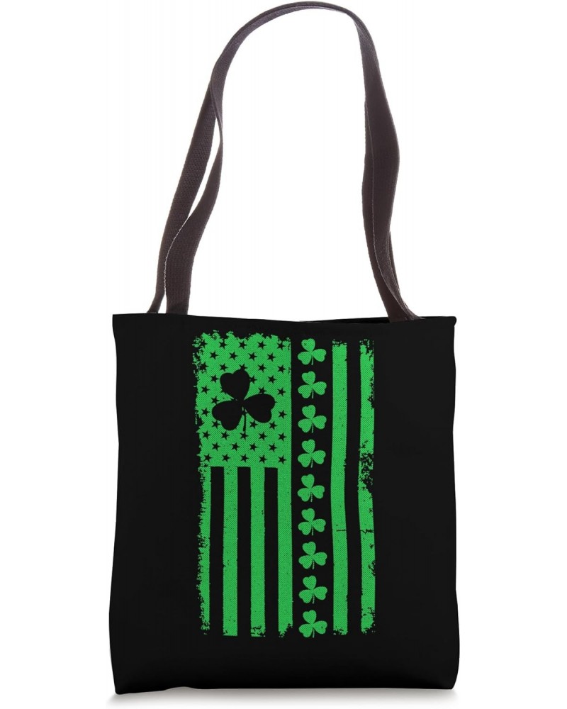 Lucky Irish American St Patricks Day US, Ireland Flag Tote Bag $15.38 Totes